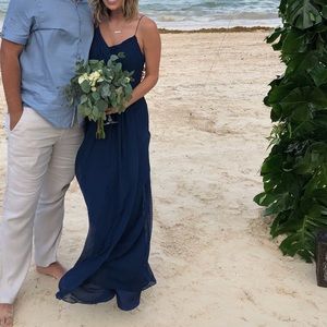 Navy blue bridesmaid dress